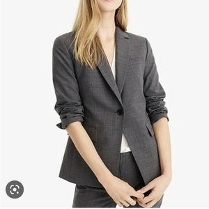 J Crew Gray Slim Single Button Blazer